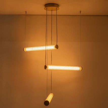 Zuma Line - LED hämardatav rippvalgusti riputuskaabliga LED/64W/230V 2700-6500K kuldne + kaugjuhtimispult
