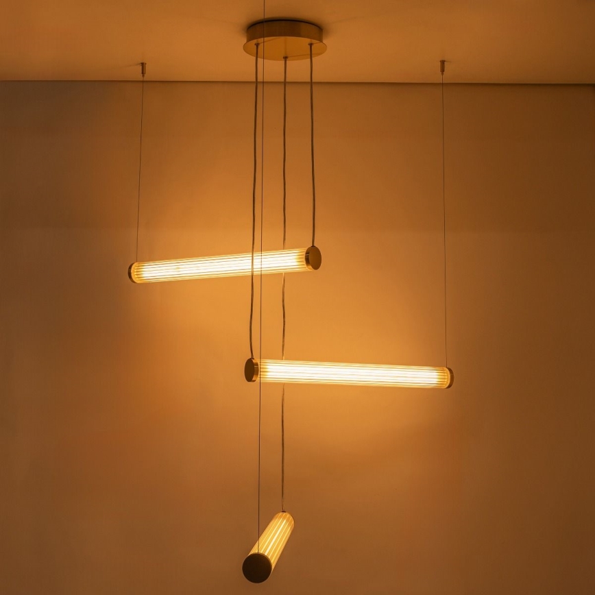 Zuma Line - LED hämardatav rippvalgusti riputuskaabliga LED/64W/230V 2700-6500K kuldne + kaugjuhtimispult