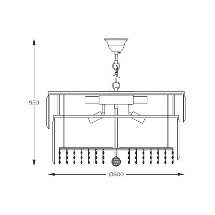 Zuma Line - Lühter 16xE14/40W/230V d. 60 cm kuldne
