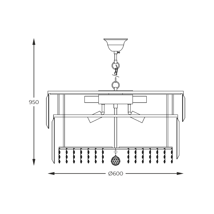 Zuma Line - Lühter 16xE14/40W/230V d. 60 cm kuldne