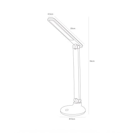 Zuma Line - LED Laetav laualamp LED/6W/1200 mAh 3000/4500/6000K CRI 90 must