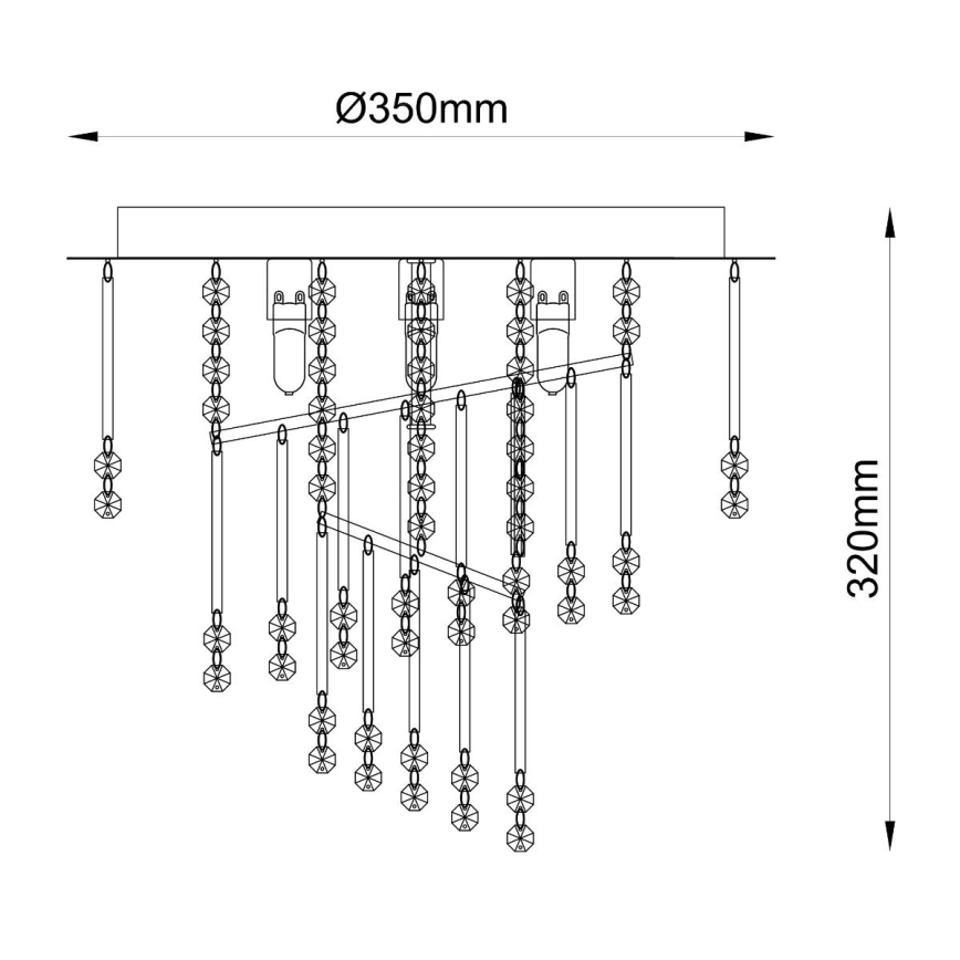 Zuma Line - Laelamp 4xG9/25W/230V, Ø 35 cm, läikiv kroom/läbipaistev