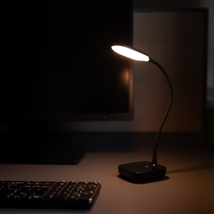 Zuma Line - LED Laetav laualamp LED/7W/1200 mAh 3000/4500/6000K must