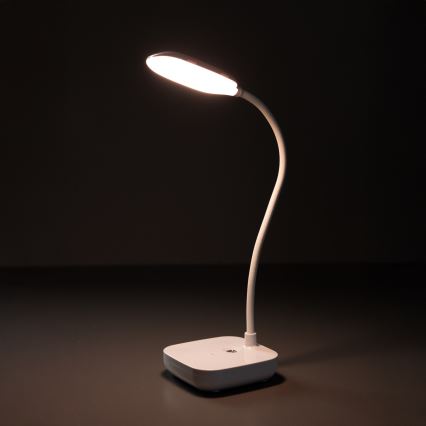 Zuma Line - LED Laetav laualamp LED/7W/1200 mAh 3000/4500/6000K CRI 90 valge
