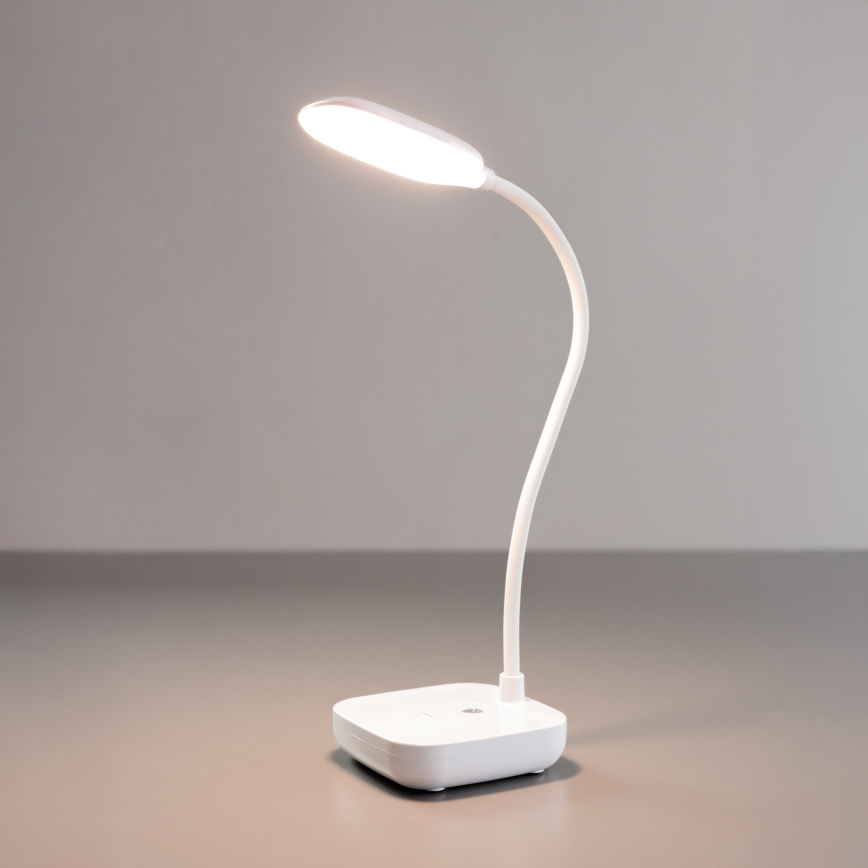 Zuma Line - LED Laetav laualamp LED/7W/1200 mAh 3000/4500/6000K CRI 90 valge