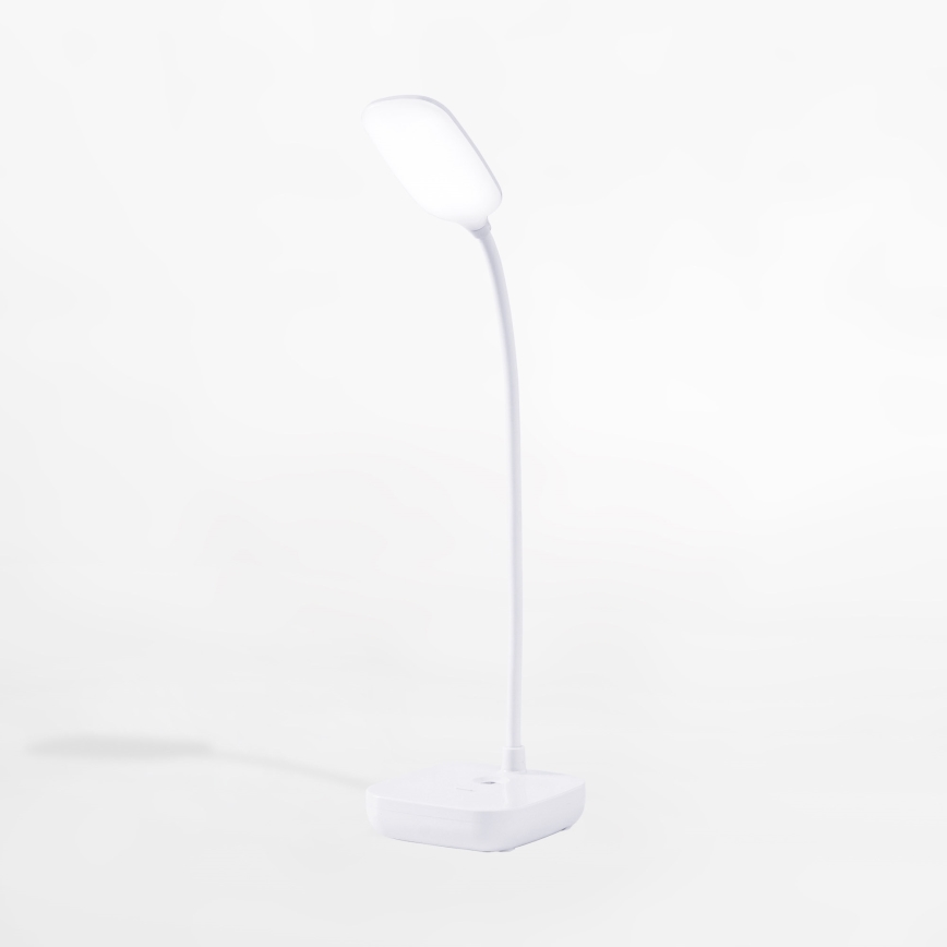 Zuma Line - LED Laetav laualamp LED/7W/1200 mAh 3000/4500/6000K CRI 90 valge