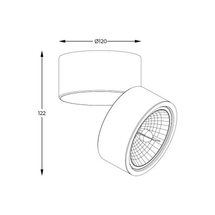 Zuma Line - suunavalgusti 1xGU10-ES111/15W/230V valge