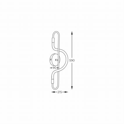 Zuma Line - LED Seinavalgusti BALBO LED/10W/230V 3000/4000/6000K must
