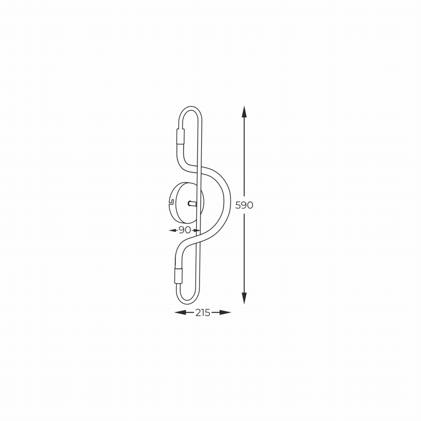 Zuma Line - LED Seinavalgusti BALBO LED/10W/230V 3000/4000/6000K must