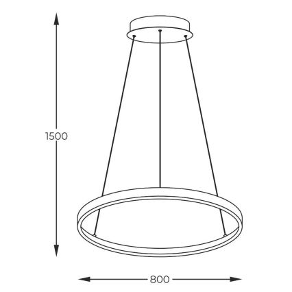 Zuma Line - LED Lühter LED/36W/230V 3000/4000/6000K d. 80 cm kuldne
