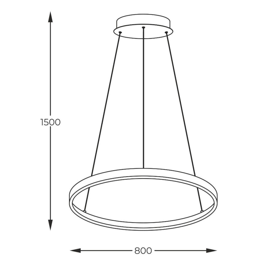 Zuma Line - LED Lühter LED/36W/230V 3000/4000/6000K d. 80 cm kuldne