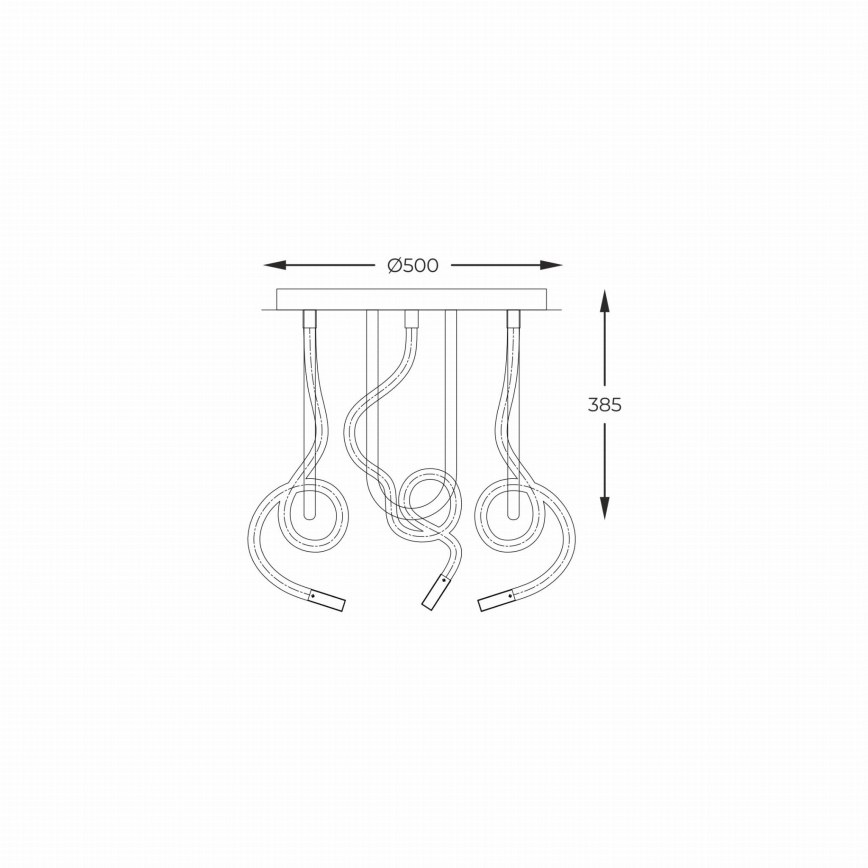 Zuma Line - LED Pinnale kinnitatav lühter LED/45W/230V 3000/4000/6000K must
