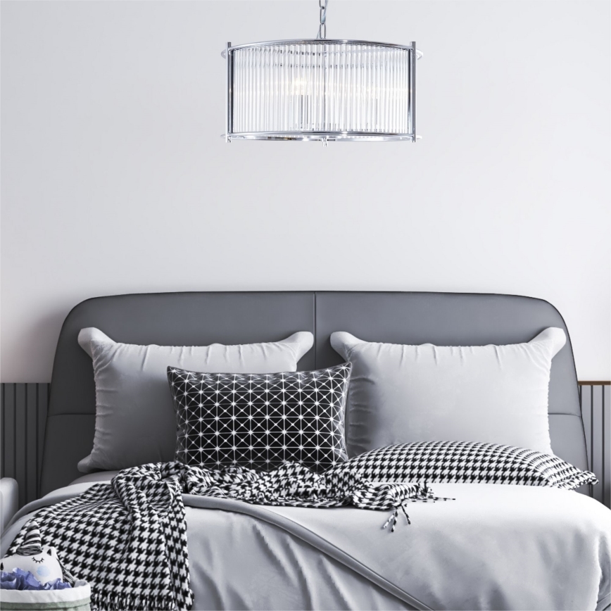 Zuma Line - Lühter 3xE27/40W/230V läikiv kroom