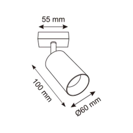 Zuma Line - Kohtvalgusti seinale 1xGU10/50W/230V must/hall