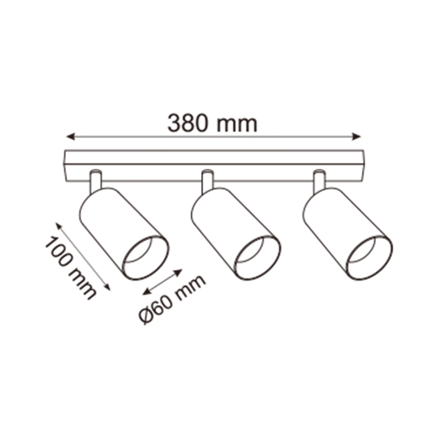Zuma Line - Kohtvalgusti 3xGU10/50W/230V must/hall