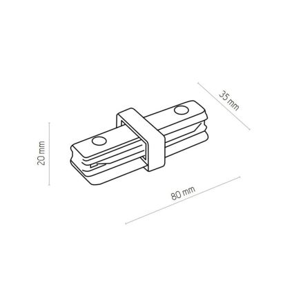 Zuma Line - Kohtvalgusti rööbassüsteemile 6xGU10/10W/230V must + rööpa tarvikud