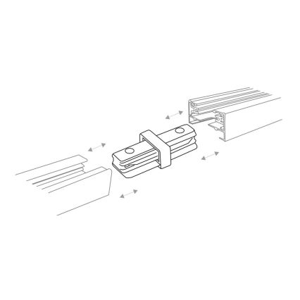 Zuma Line - Kohtvalgusti rööbassüsteemile 6xGU10/10W/230V must + rööpa tarvikud