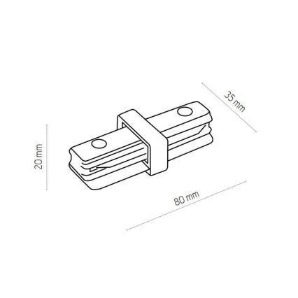 Zuma Line - Kohtvalgusti rööbassüsteemile 6xGU10/10W/230V valge + rööpa tarvikud