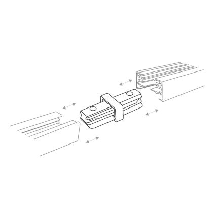 Zuma Line - Kohtvalgusti rööbassüsteemile 6xGU10/10W/230V valge + rööpa tarvikud