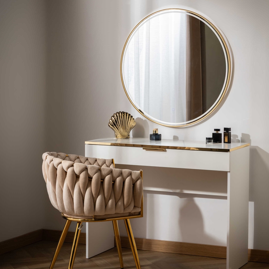 Zuma Line - vannitoa LED-seinapeegel taustvalgustusega LED/36W/230V 3000/4000/6000K läbimõõt 80 cm IP44 kuldne