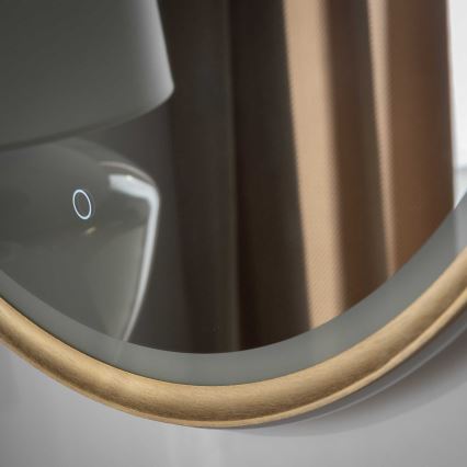 Zuma Line - LED-vannitoa seinale kinnitatav peegel taustvalgusega LED/36W/230V 3000/4000/6000K Ø 80 cm IP44 messing