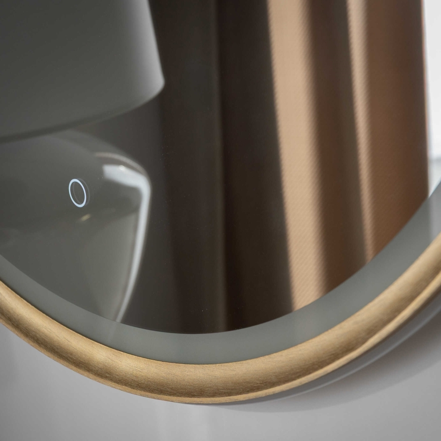 Zuma Line - LED-vannitoa seinale kinnitatav peegel taustvalgusega LED/36W/230V 3000/4000/6000K Ø 80 cm IP44 messing