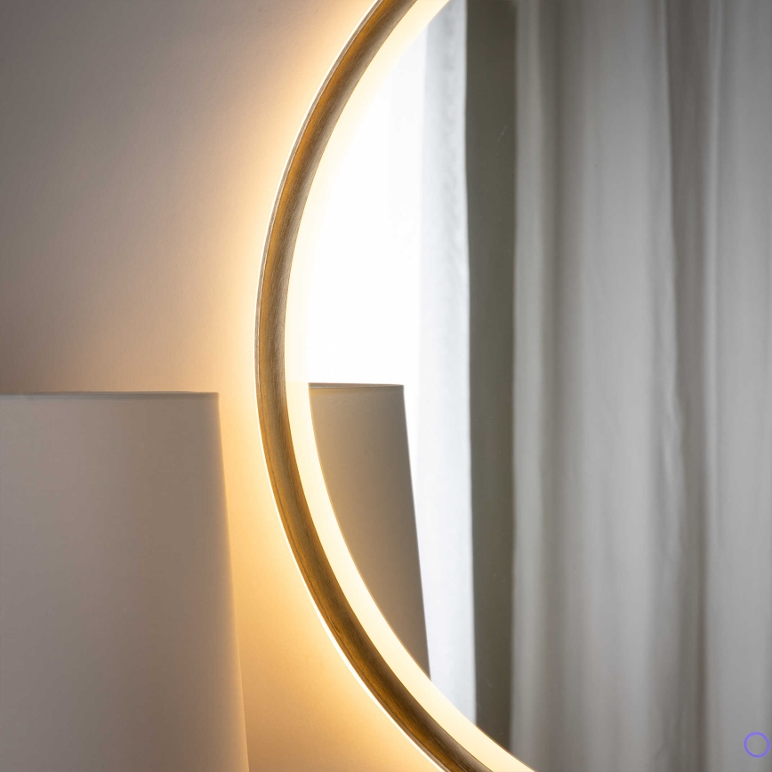 Zuma Line - LED-vannitoa seinale kinnitatav peegel taustvalgusega LED/36W/230V 3000/4000/6000K Ø 80 cm IP44 messing