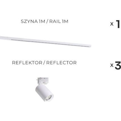 Zuma Line - liistusüsteemi punktvalgusti 3xGU10/35W/230V valge