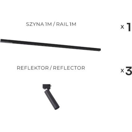 Zuma Line - LULU liistvalgusti 3xGU10/35W/230V must