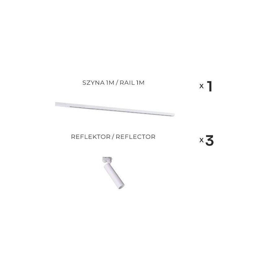 Zuma Line - Punktvalgusti liistussüsteemis 3xGU10/35W/230V valge