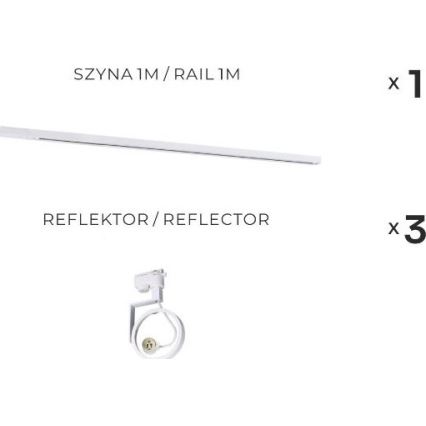 Zuma Line - Liistsüsteemi suunatav punktvalgusti 3xGU10/15W/230V valge