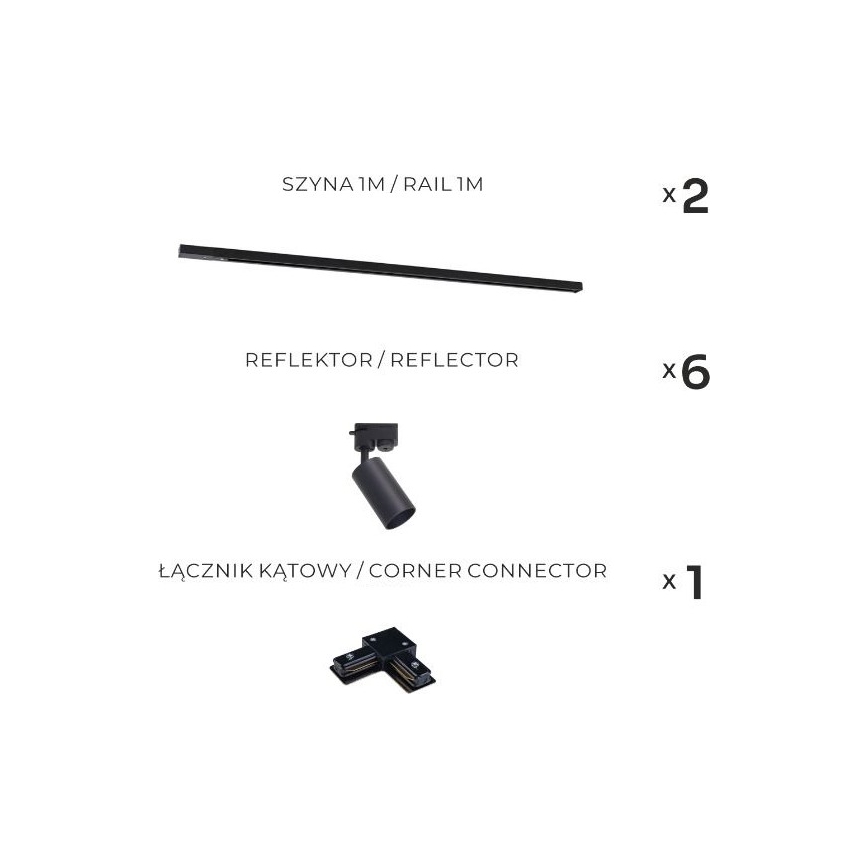 Zuma Line - Spotvalgusti liist süsteemis 6xGU10/35W/230V must