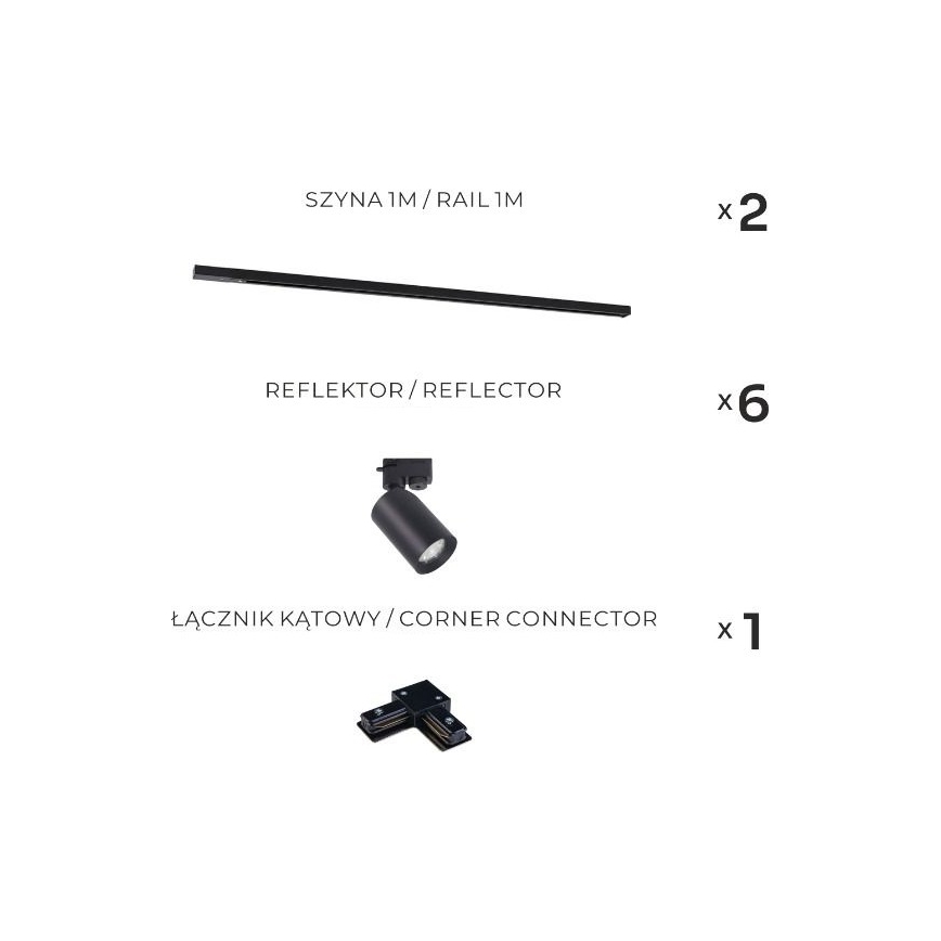Zuma Line - sihtvalgusti liistvalgustussüsteemile 6xGU10/35W/230V must