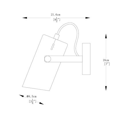 Zuma Line - Kohtvalgusti seinale 1xE27/40W/230V must