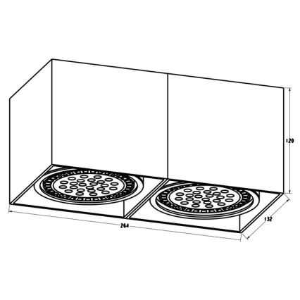 Zuma Line - Kohtvalgusti 2xGU10-ES111/15W/230V valge