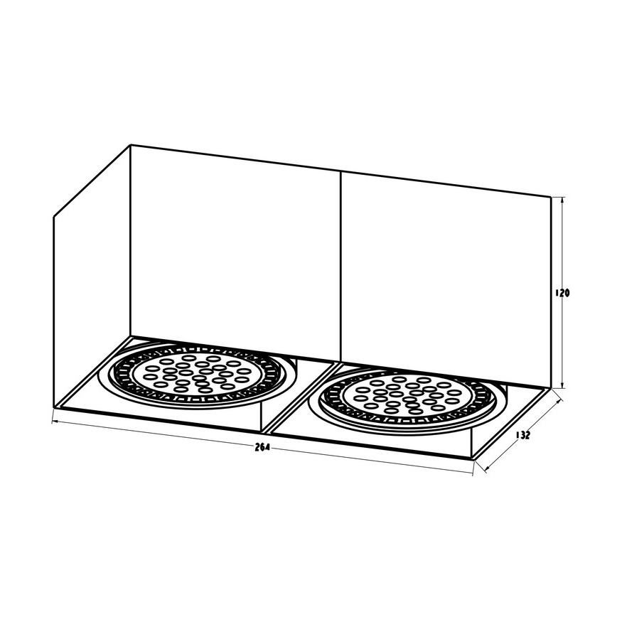 Zuma Line - Kohtvalgusti 2xGU10-ES111/15W/230V valge