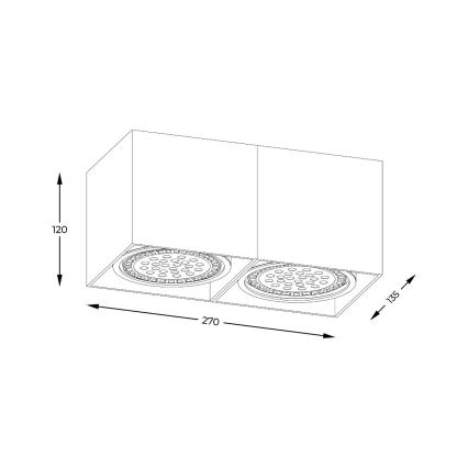 Zuma Line - Kohtvalgusti 2xGU10-ES111/15W/230V must