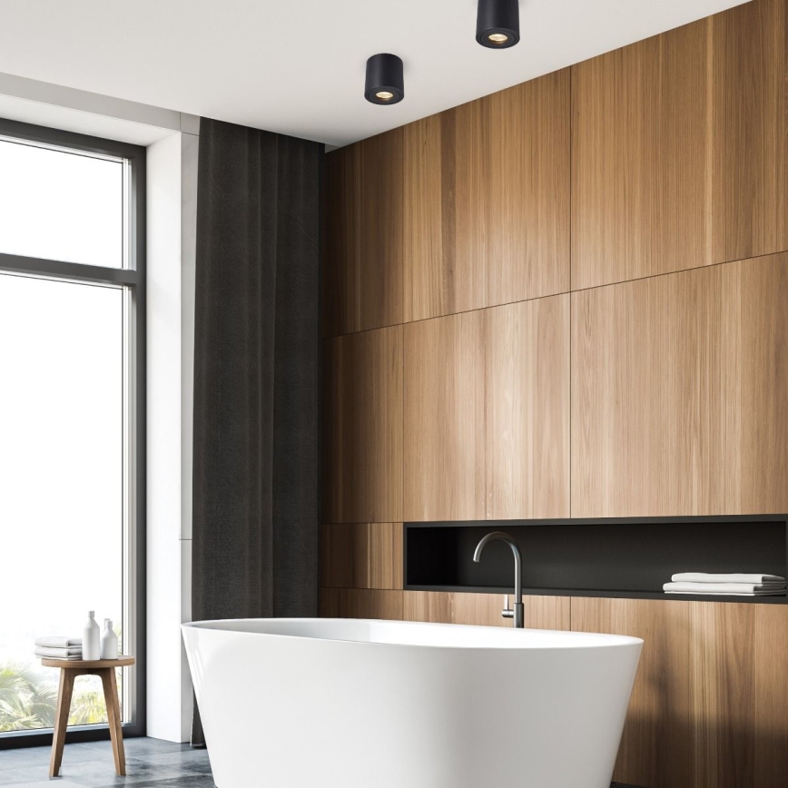 Zuma Line - LED RGBW hämardatav vannitoa suunavalgusti 1xGU10/4,8W/230V IP44 must + kaugjuhtimispult