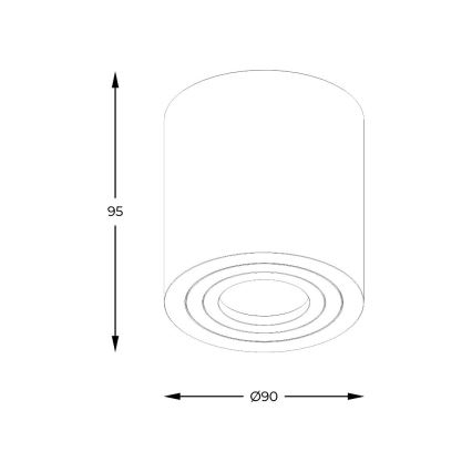 Zuma Line - LED RGBW hämardatav vannitoa suunavalgusti 1xGU10/4,8W/230V IP44 must + kaugjuhtimispult