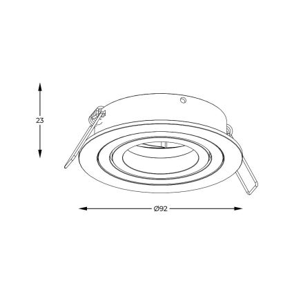 Zuma Line - Sissetõmmatav laevalgusti 1xGU10/50W/230V valge
