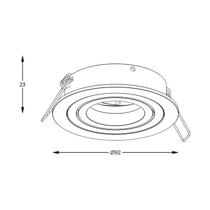 Zuma Line - Sisseehitatav laevalgusti 1xGU10/50W/230V must