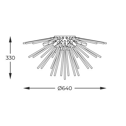 Zuma Line - Pinnale kinnitatav lühter 6xG9/42W/230V kuldne