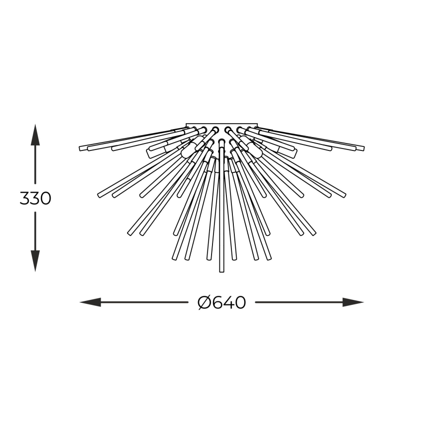 Zuma Line - Pinnale kinnitatav lühter 6xG9/42W/230V kuldne