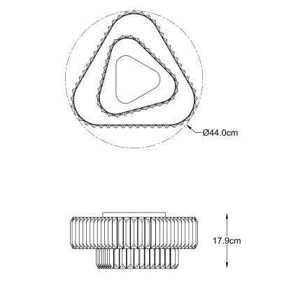 Zuma Line - laelamp 4xG9/33W/230V läbimõõt 44 cm kuldne