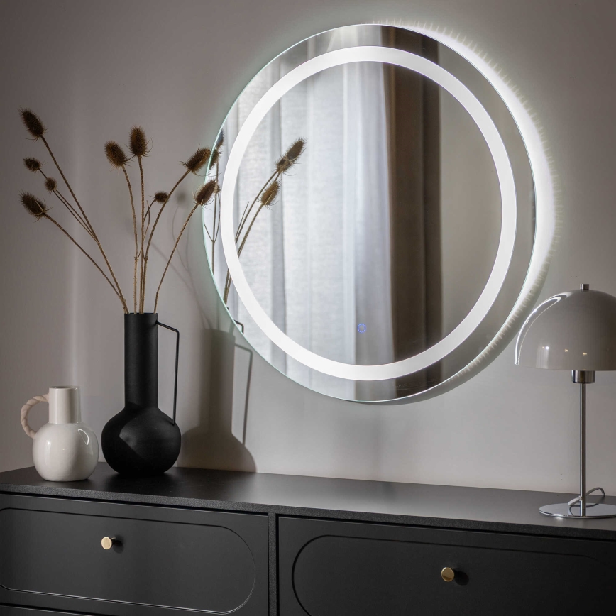 Zuma Line - Vannitoa LED-seinapeegel taustvalgustusega, LED/36W/230V, 3000/4000/6000K, läbimõõt 80 cm, IP44