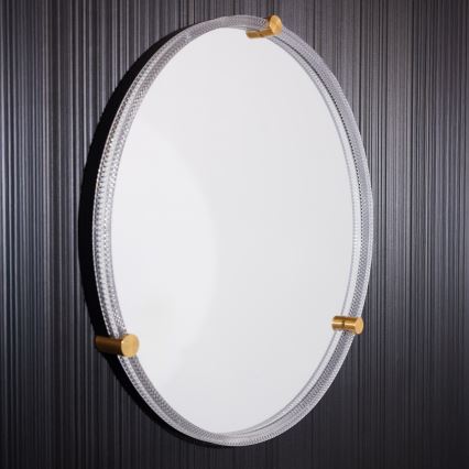 Zuma Line - LED Vannituba seinapeegel tagatulega LED/24W/230V 3000/4000/6000K d. 60 cm IP44 läbipaistev/kuldne