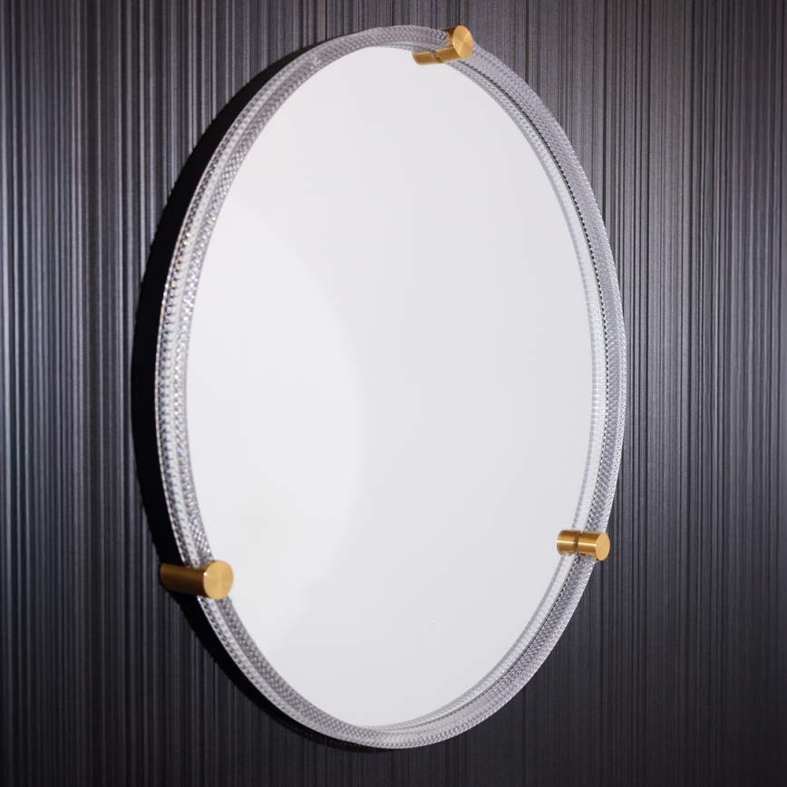 Zuma Line - LED Vannituba seinapeegel tagatulega LED/24W/230V 3000/4000/6000K d. 60 cm IP44 läbipaistev/kuldne
