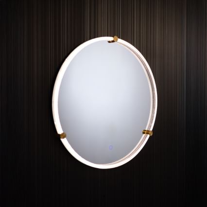 Zuma Line - LED Vannituba seinapeegel tagatulega LED/24W/230V 3000/4000/6000K d. 60 cm IP44 läbipaistev/kuldne