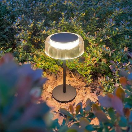 Zuma Line - LED Hämardatav päikesepaneeliga laetav laualamp LED/2,5W/2000 mAh IP44 must