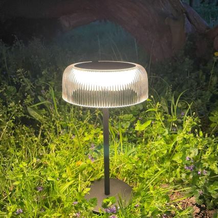 Zuma Line - LED Hämardatav päikesepaneeliga laetav laualamp LED/2,5W/2000 mAh IP44 must